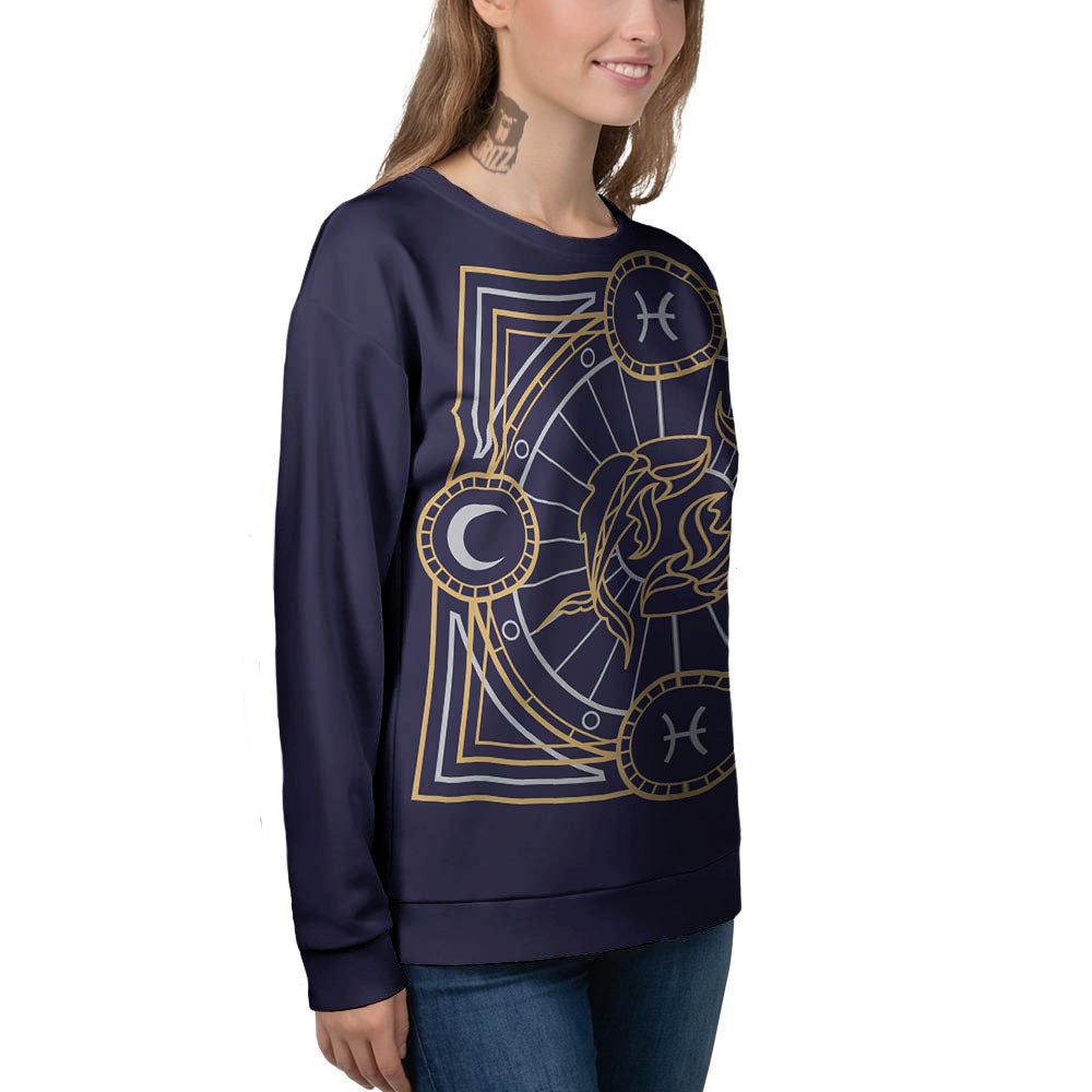 Signs Astrological And Pisces Print Women's Sweatshirt-grizzshop