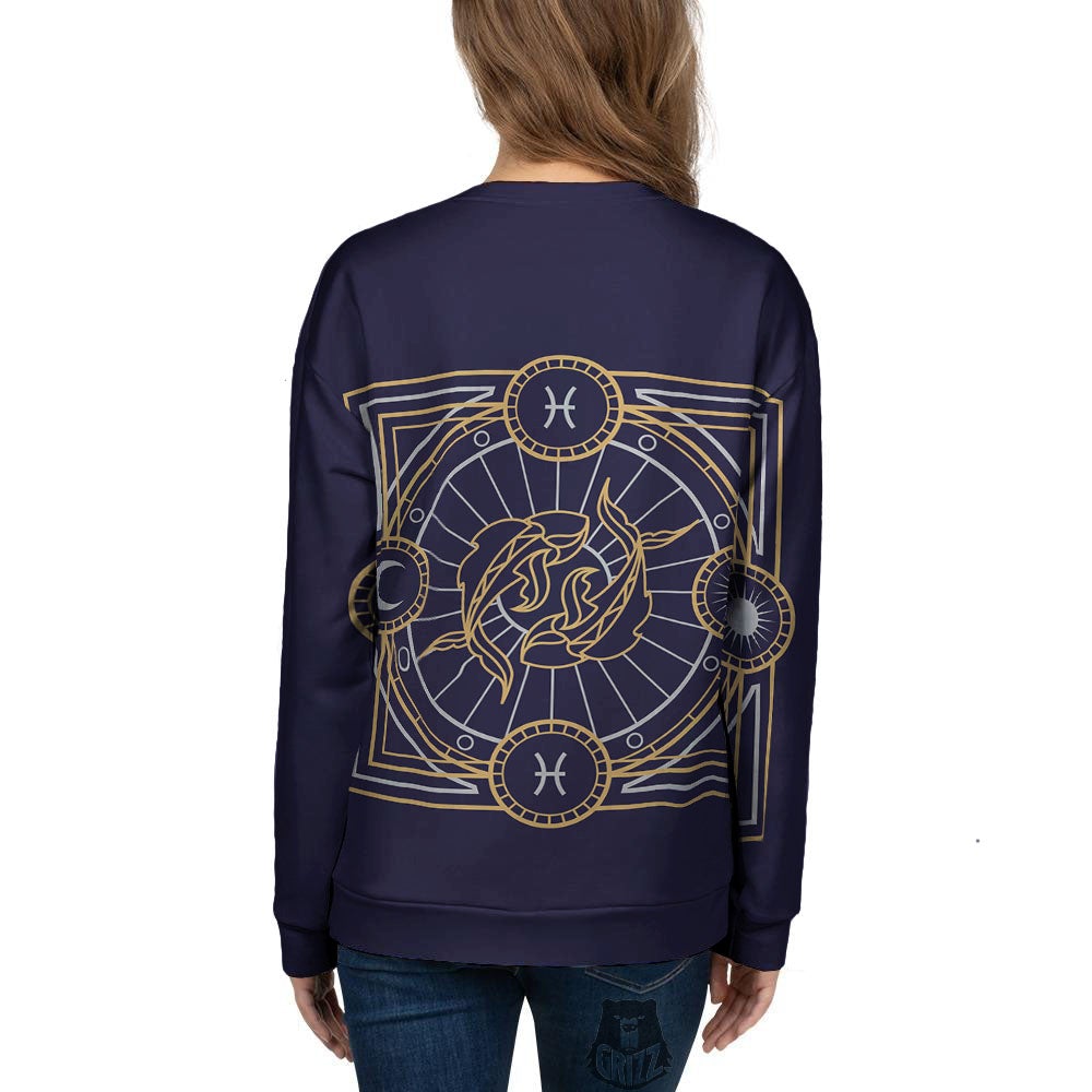 Signs Astrological And Pisces Print Women's Sweatshirt-grizzshop