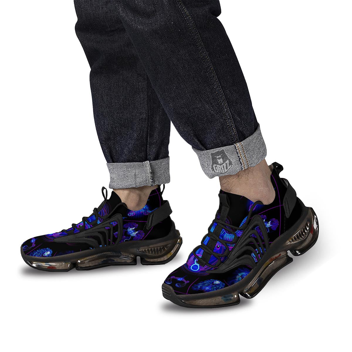 Signs Astrological And Taurus Print Black Gym Shoes-grizzshop