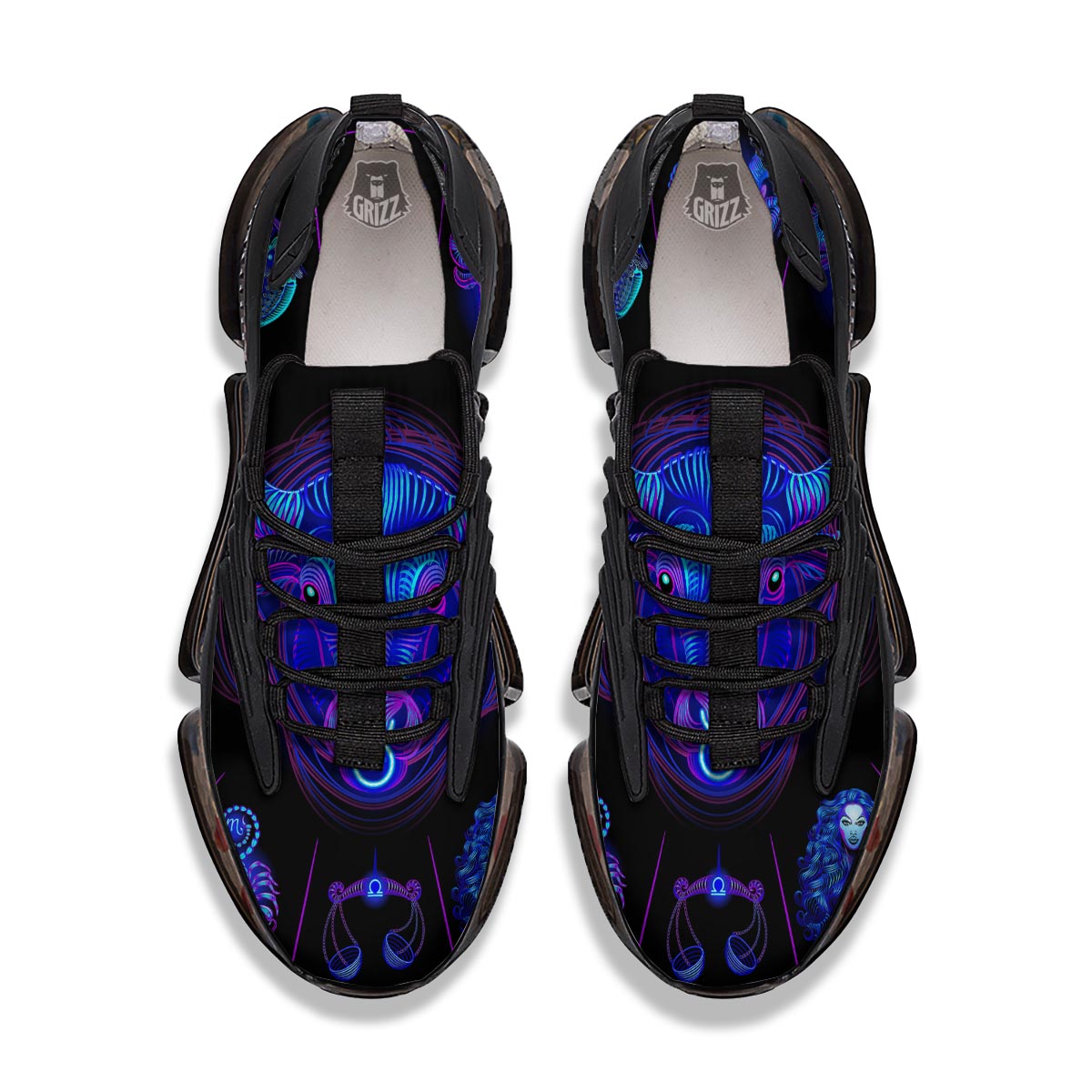 Signs Astrological And Taurus Print Black Gym Shoes-grizzshop