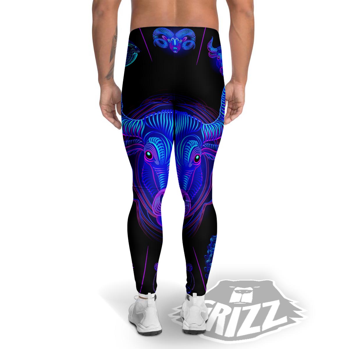 Signs Astrological And Taurus Print Men's Leggings-grizzshop