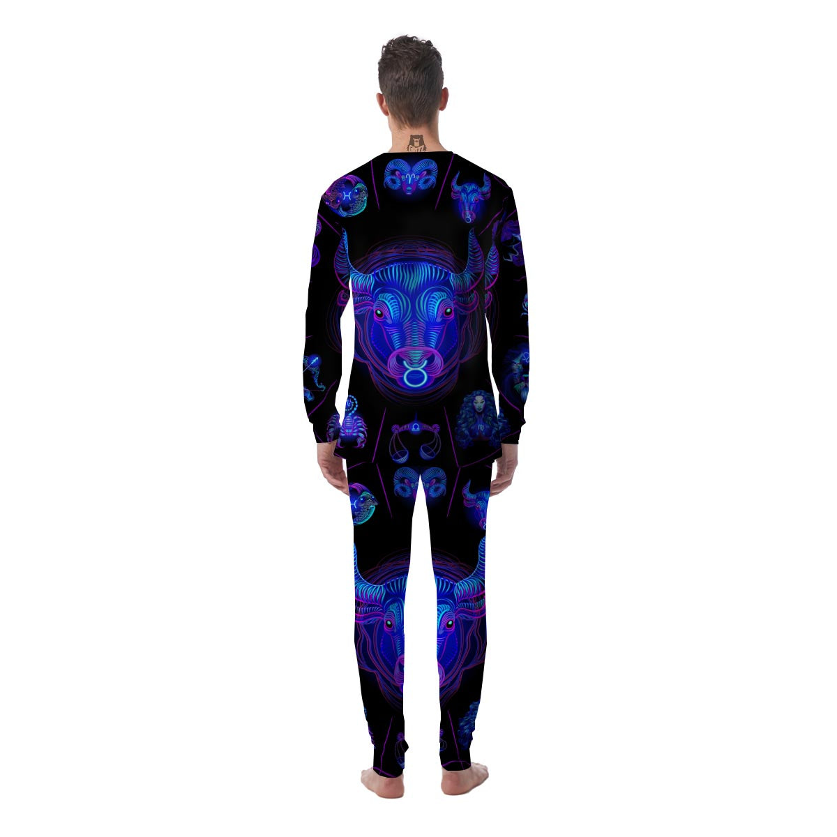Signs Astrological And Taurus Print Men's Pajamas-grizzshop