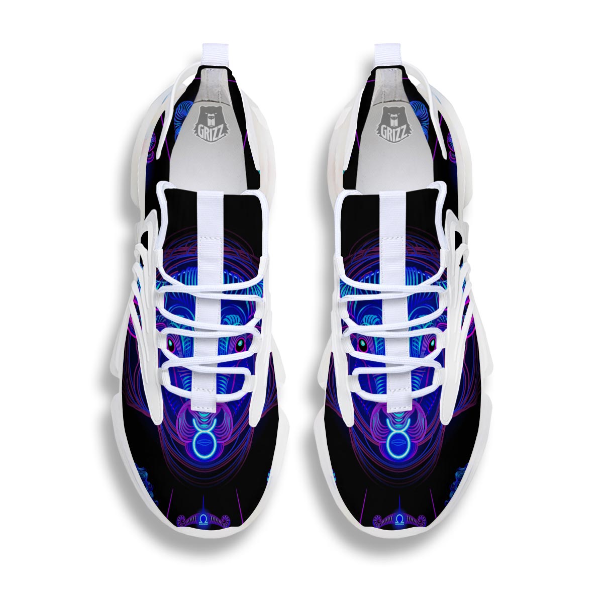 Signs Astrological And Taurus Print White Gym Shoes-grizzshop