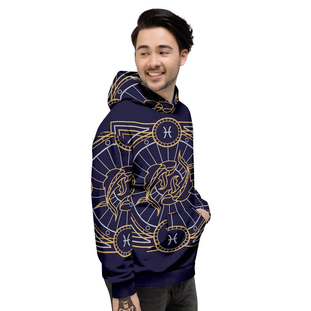 Signs Astrological And Pisces Print Men's Hoodie-grizzshop