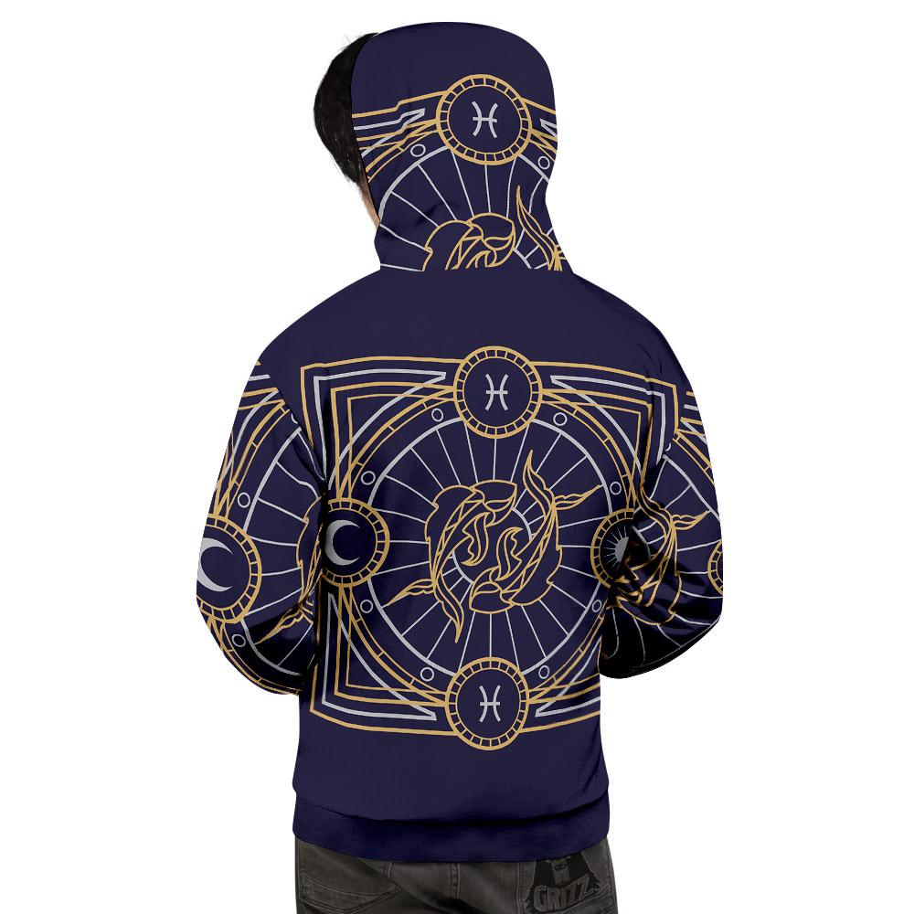 Signs Astrological And Pisces Print Men's Hoodie-grizzshop
