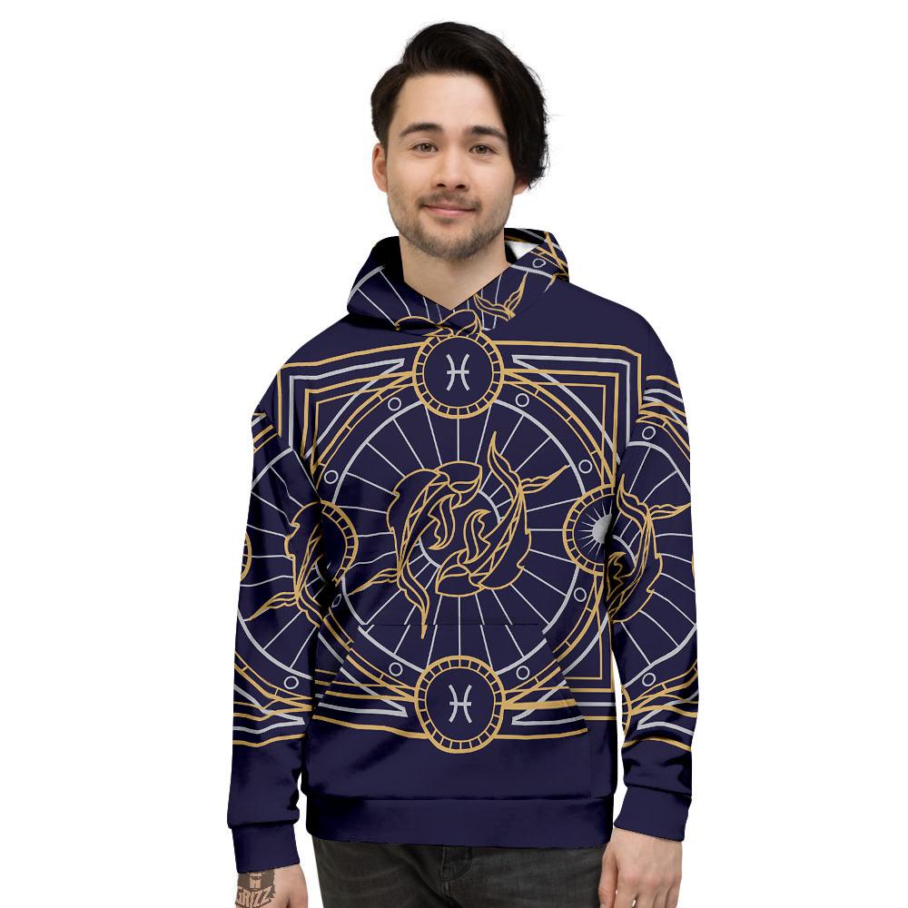 Signs Astrological And Pisces Print Men's Hoodie-grizzshop