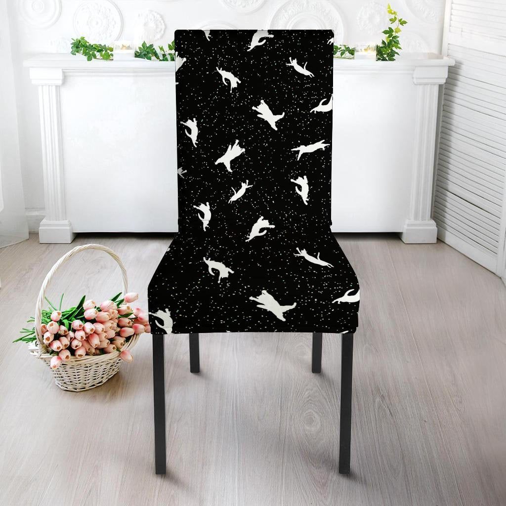 Silhouette Cat Print Chair Cover-grizzshop