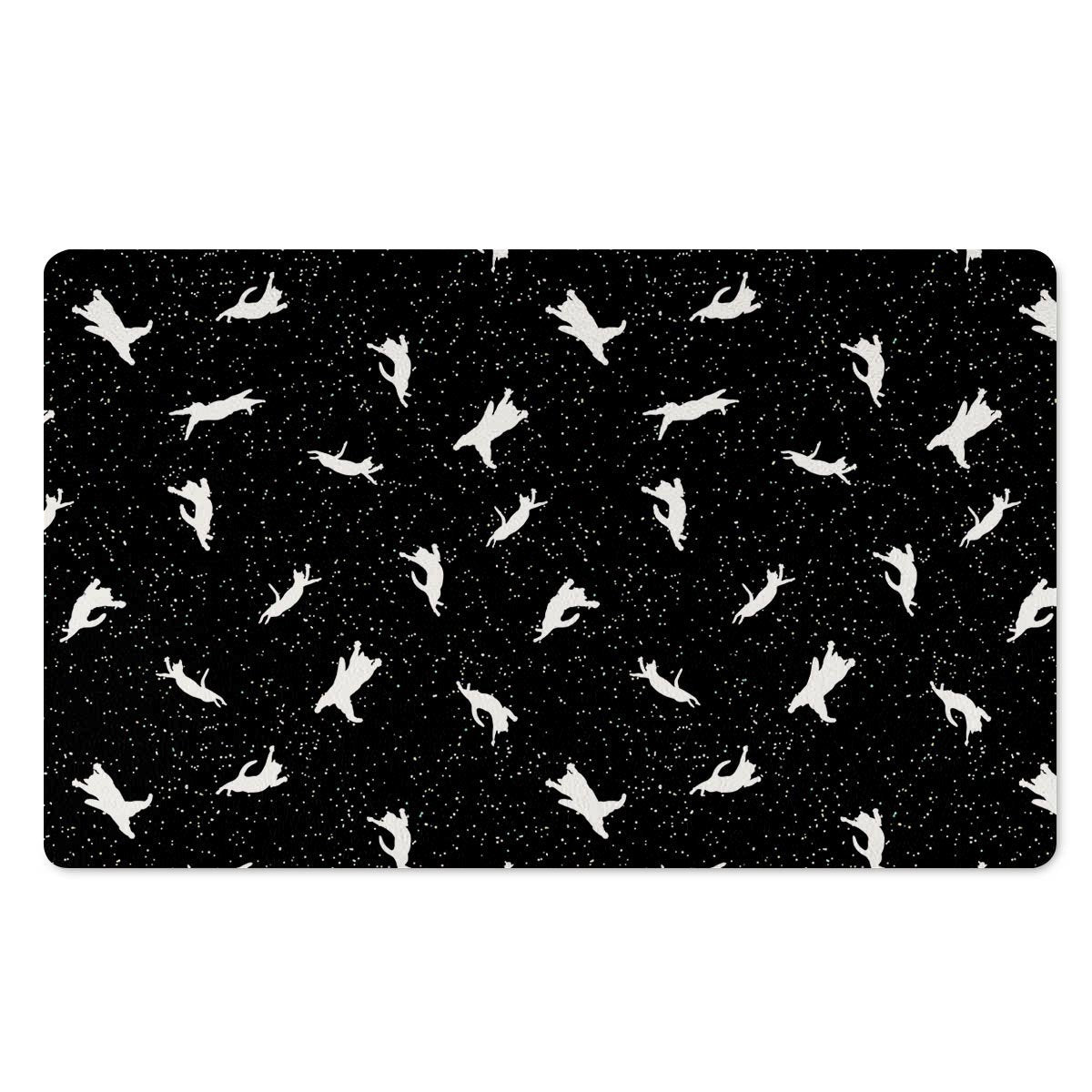 Silhouette Cat Print Door Mat-grizzshop