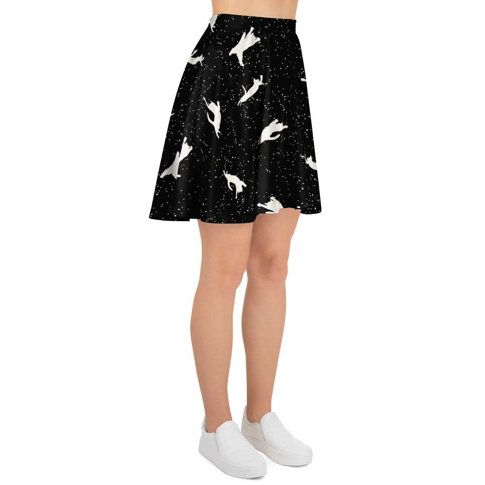 Silhouette Cat Print Women's Skirt-grizzshop