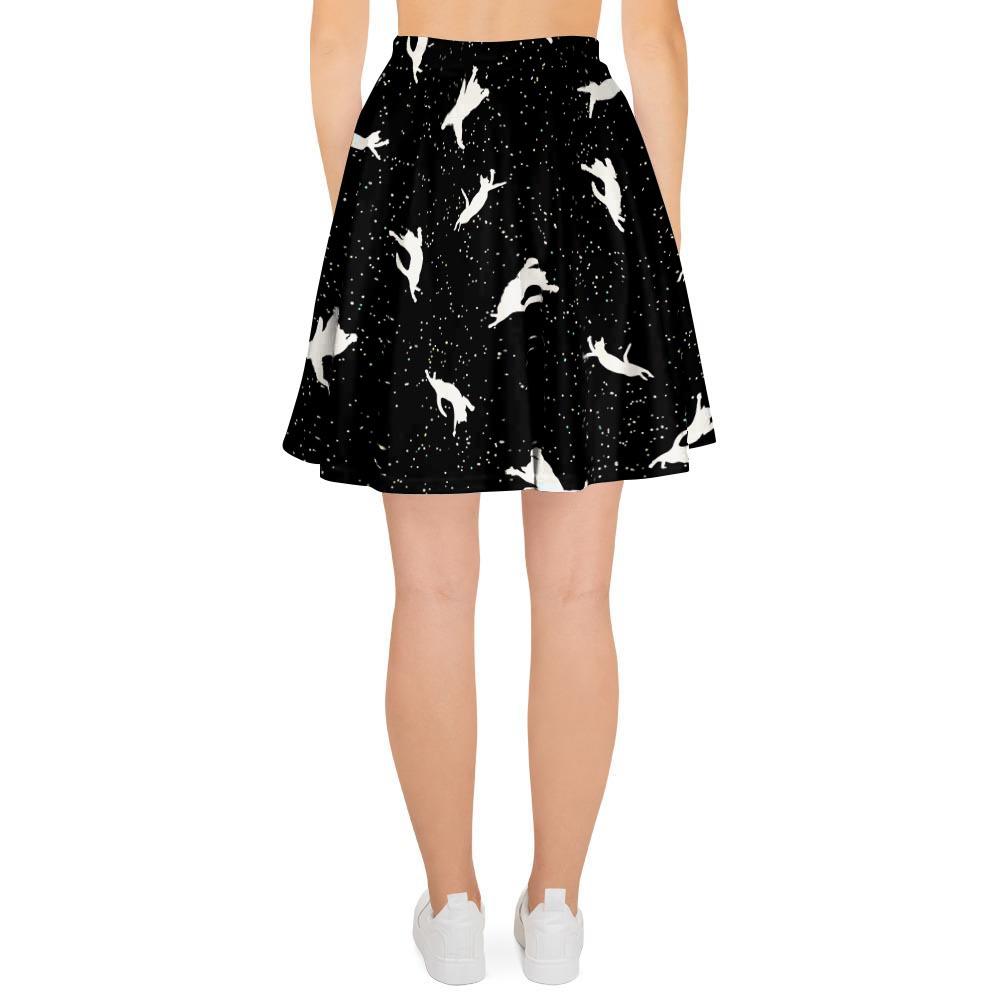 Silhouette Cat Print Women's Skirt-grizzshop