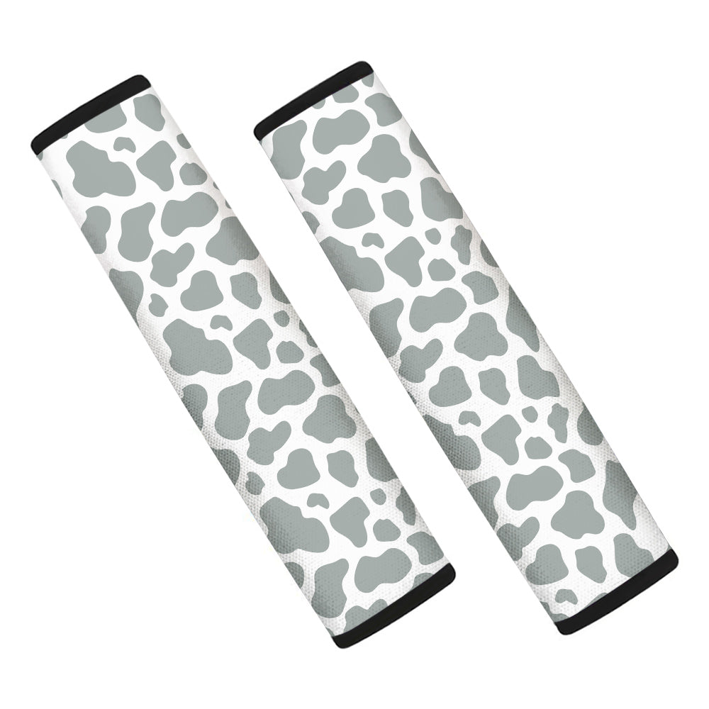 Silver Cow Print Pattern Car Seat Belt Cover-grizzshop