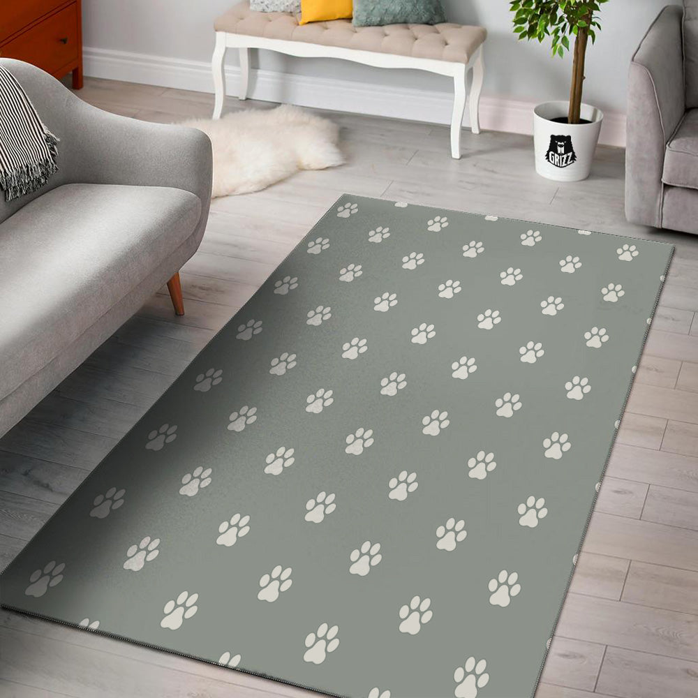Silver Paw Print Floor Mat-grizzshop