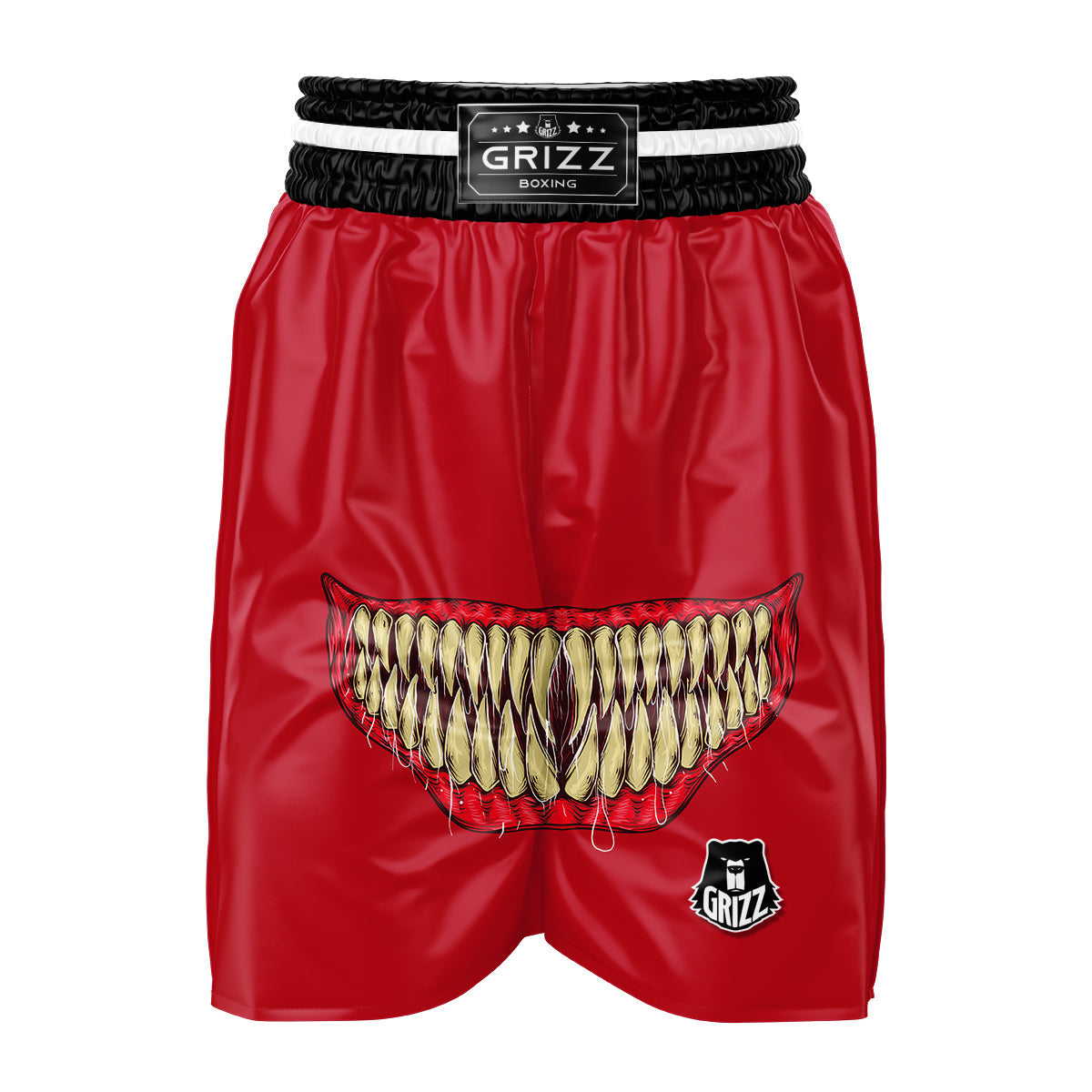 Sinister Smile Print Boxing Shorts-grizzshop