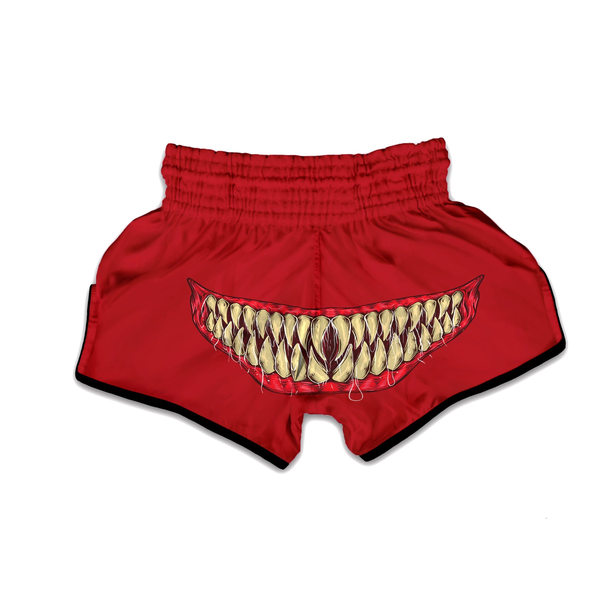 Sinister Smile Print Muay Thai Boxing Shorts-grizzshop