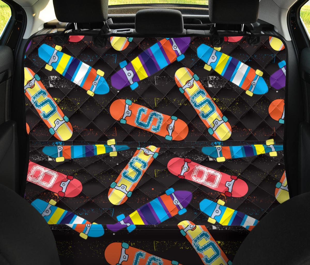 Skateboard Colorful Pattern Print Pet Car Seat Cover-grizzshop