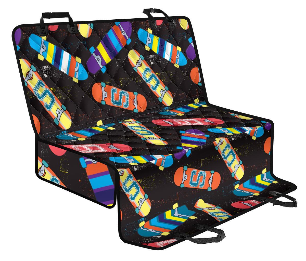 Skateboard Colorful Pattern Print Pet Car Seat Cover-grizzshop