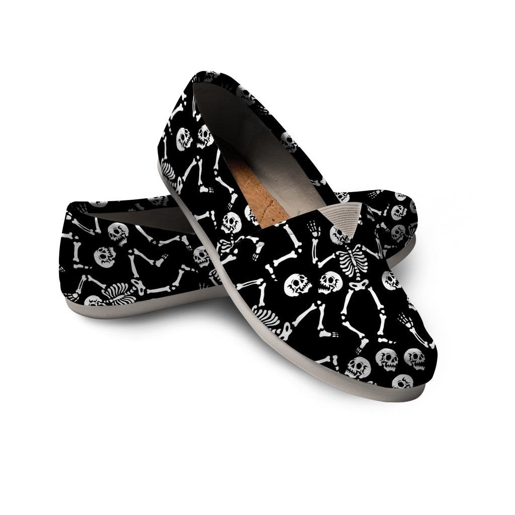 Skeleton Dancing Halloween Canvas Shoes-grizzshop