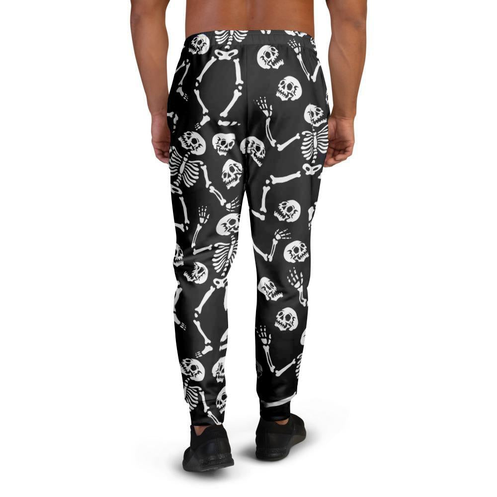 Skeleton Dancing Halloween Men's Joggers-grizzshop