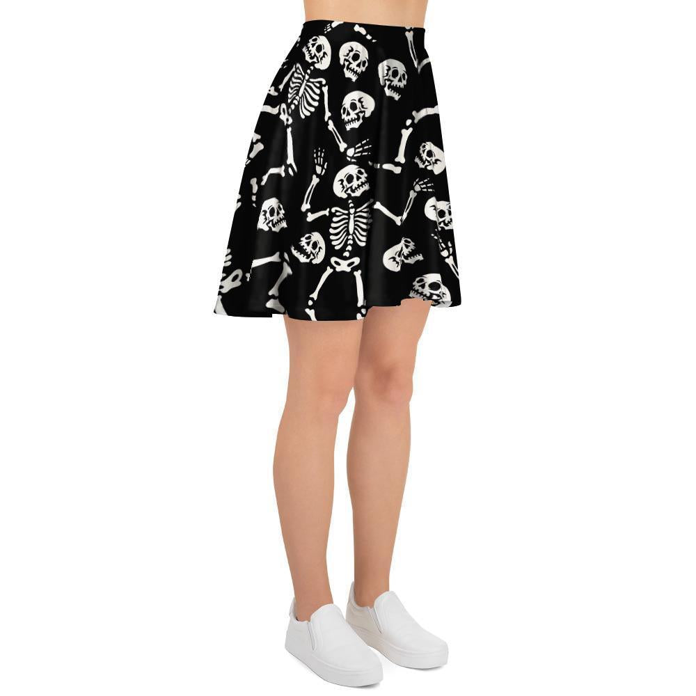 Skeleton Dancing Halloween Women's Skirt-grizzshop