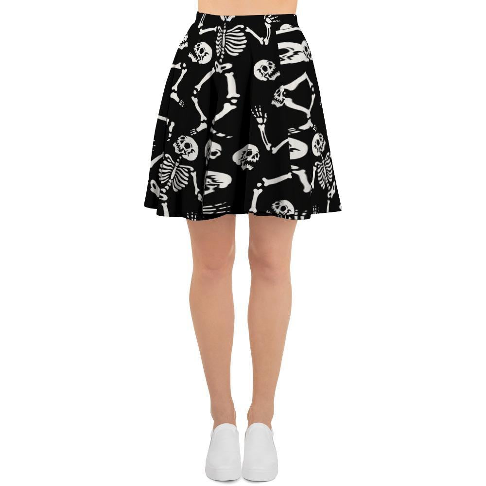 Skeleton Dancing Halloween Women's Skirt-grizzshop