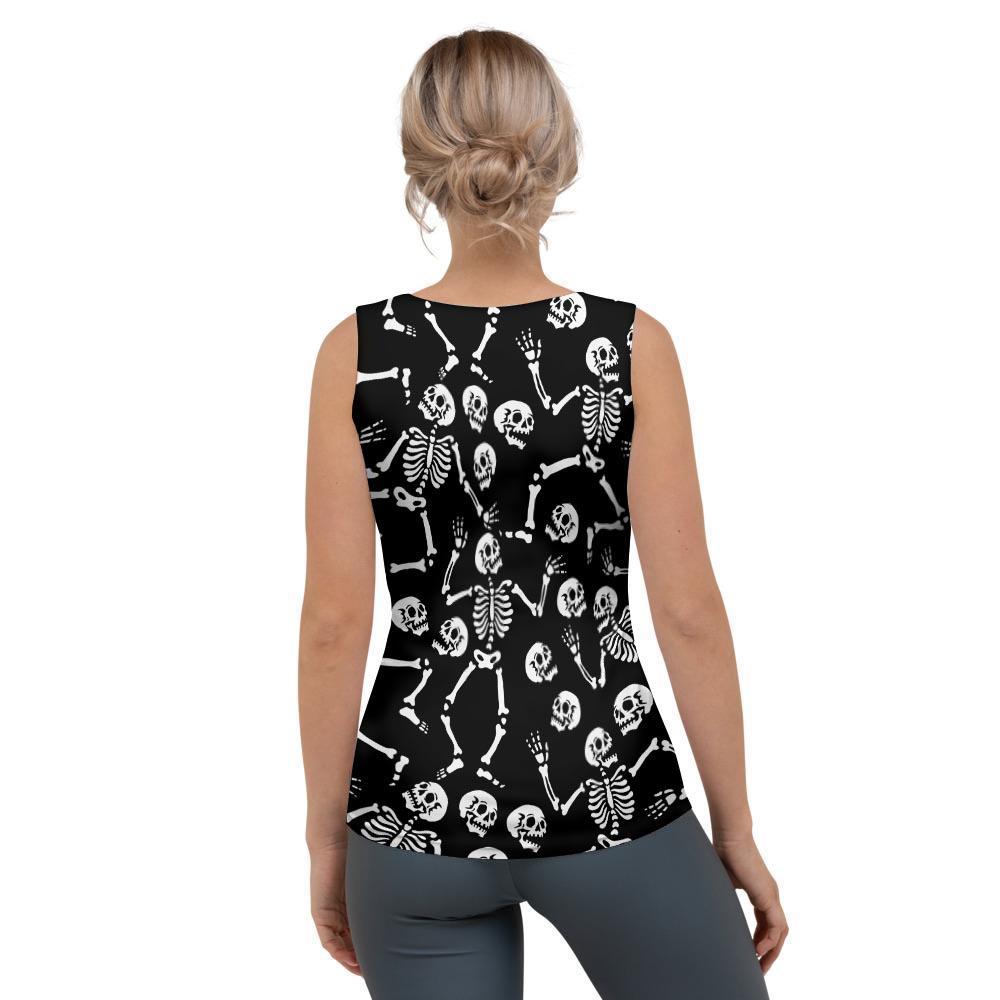 Skeleton Dancing Halloween Women's Tank Top-grizzshop