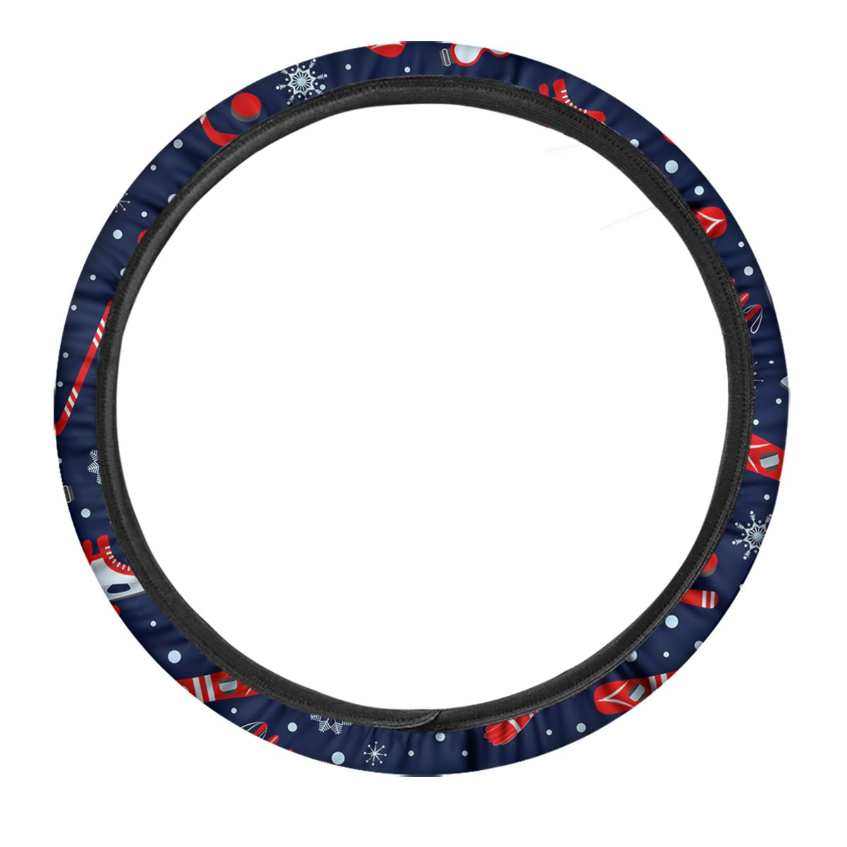 Skiing Equipment Print Pattern Car Steering Wheel Cover-grizzshop