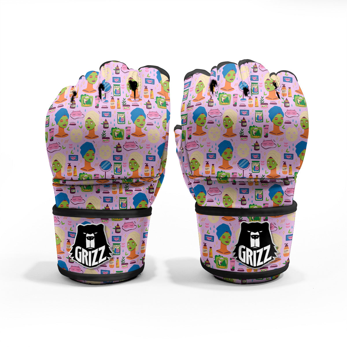 Skin Care And Face Care Print Pattern MMA Gloves-grizzshop