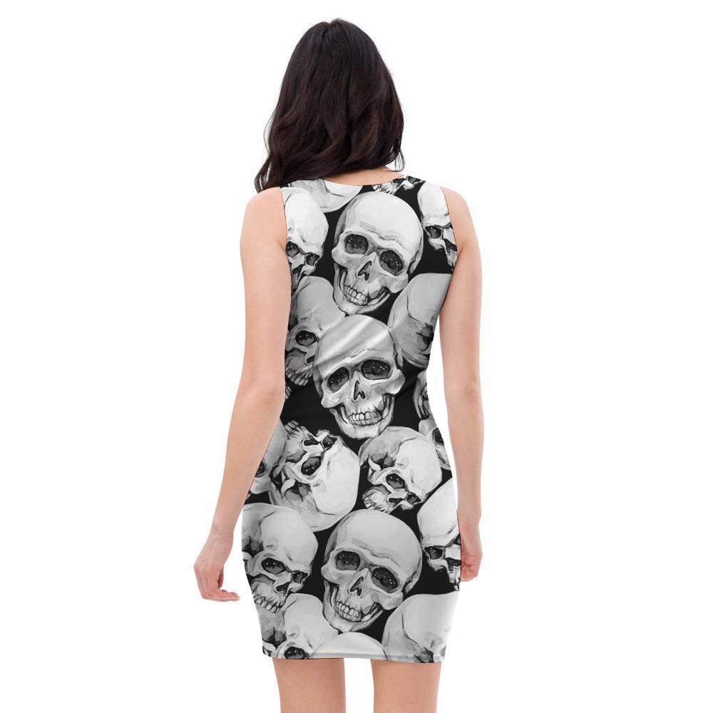 Skull Bodycon Dress-grizzshop