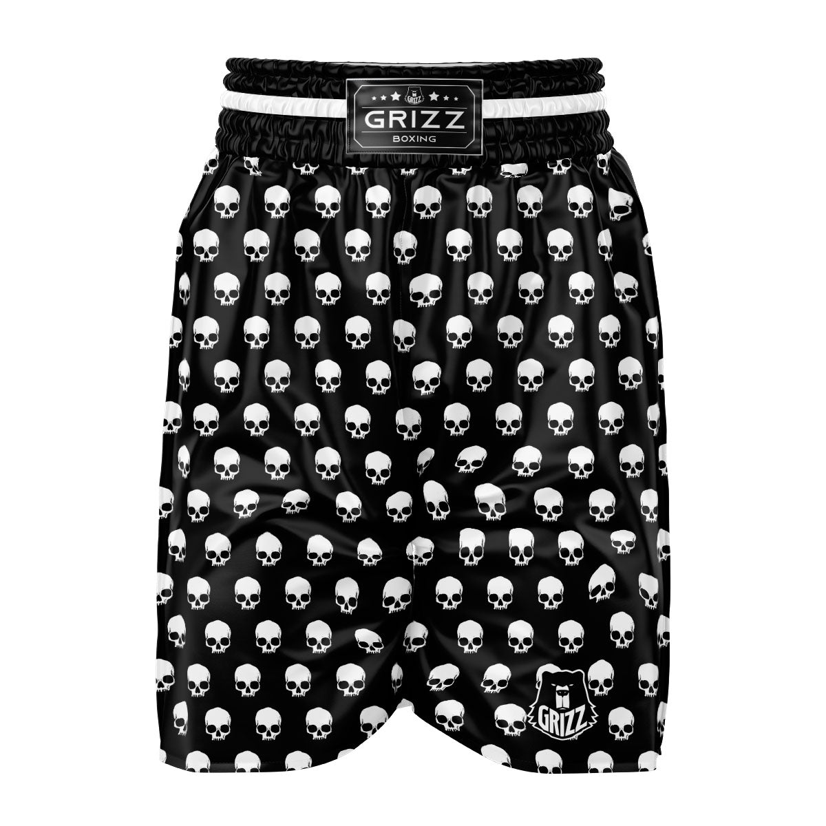 Skull Emo Print Pattern Boxing Shorts-grizzshop