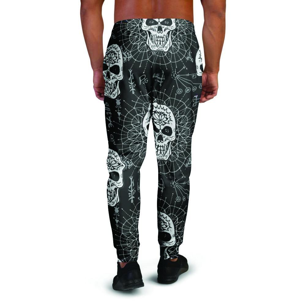 Skull Gothic Witch Men's Joggers-grizzshop
