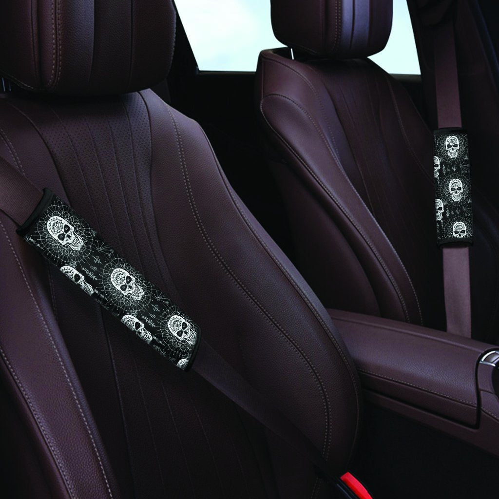 Skull Gothic Witch Seat Belt Cover-grizzshop