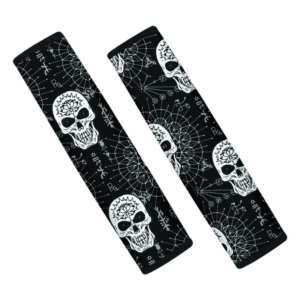 Skull Gothic Witch Seat Belt Cover-grizzshop