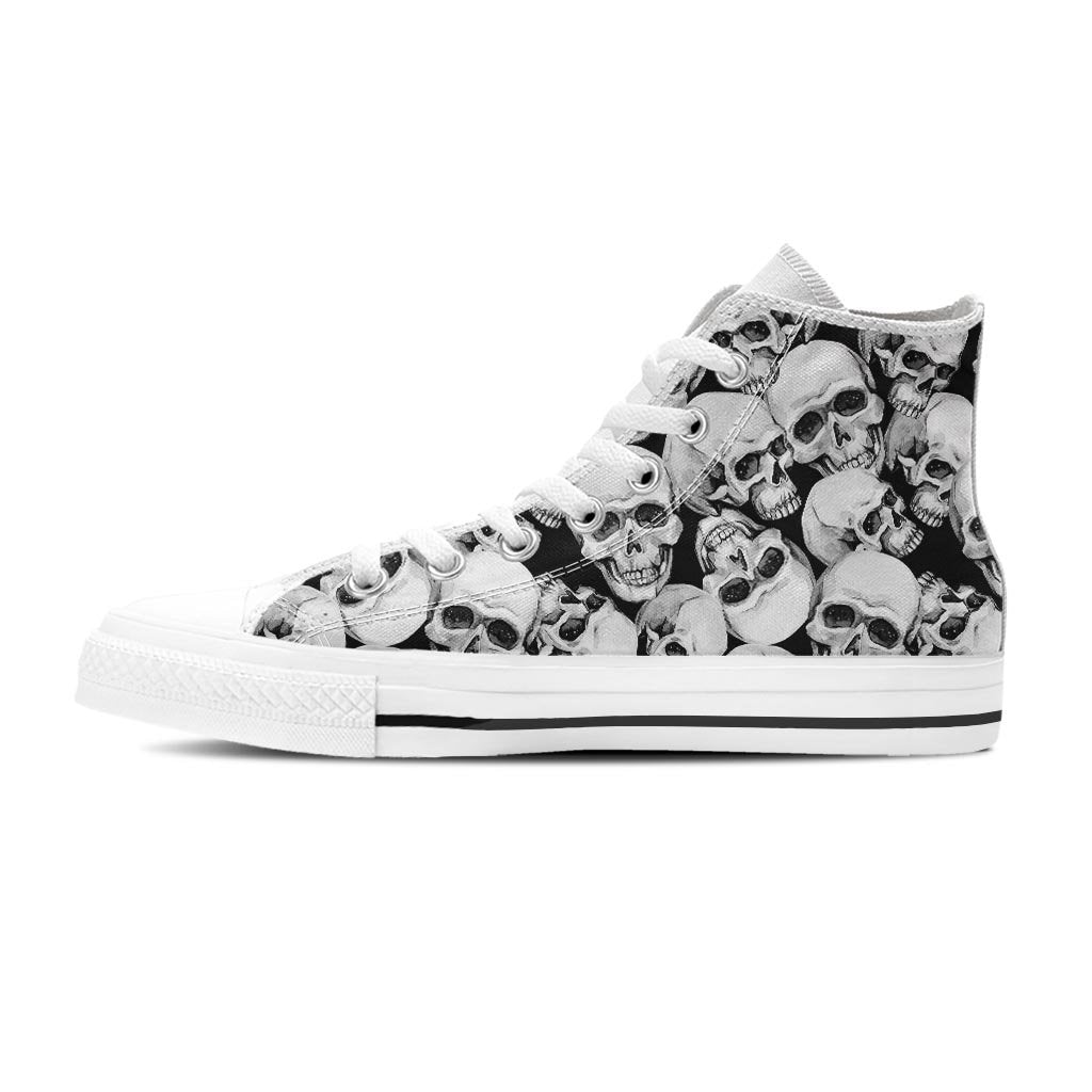 Skull Men's High Top Shoes-grizzshop
