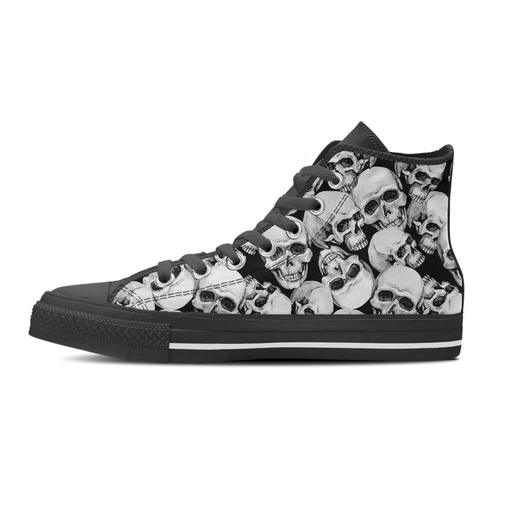 Skull Men's High Top Shoes-grizzshop