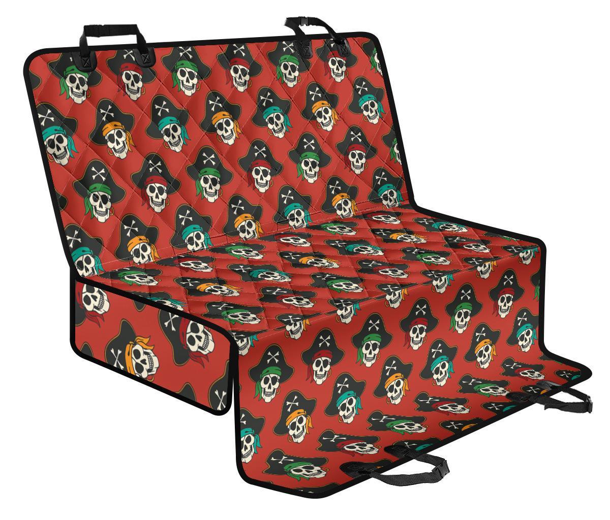 Skull Pirate Print Pattern Pet Car Seat Cover-grizzshop