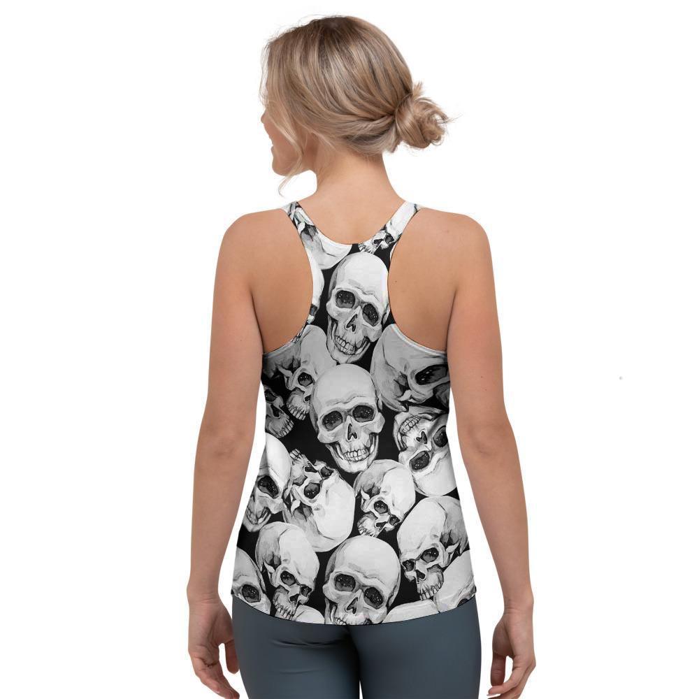 Skull Women's Racerback Tank Top-grizzshop