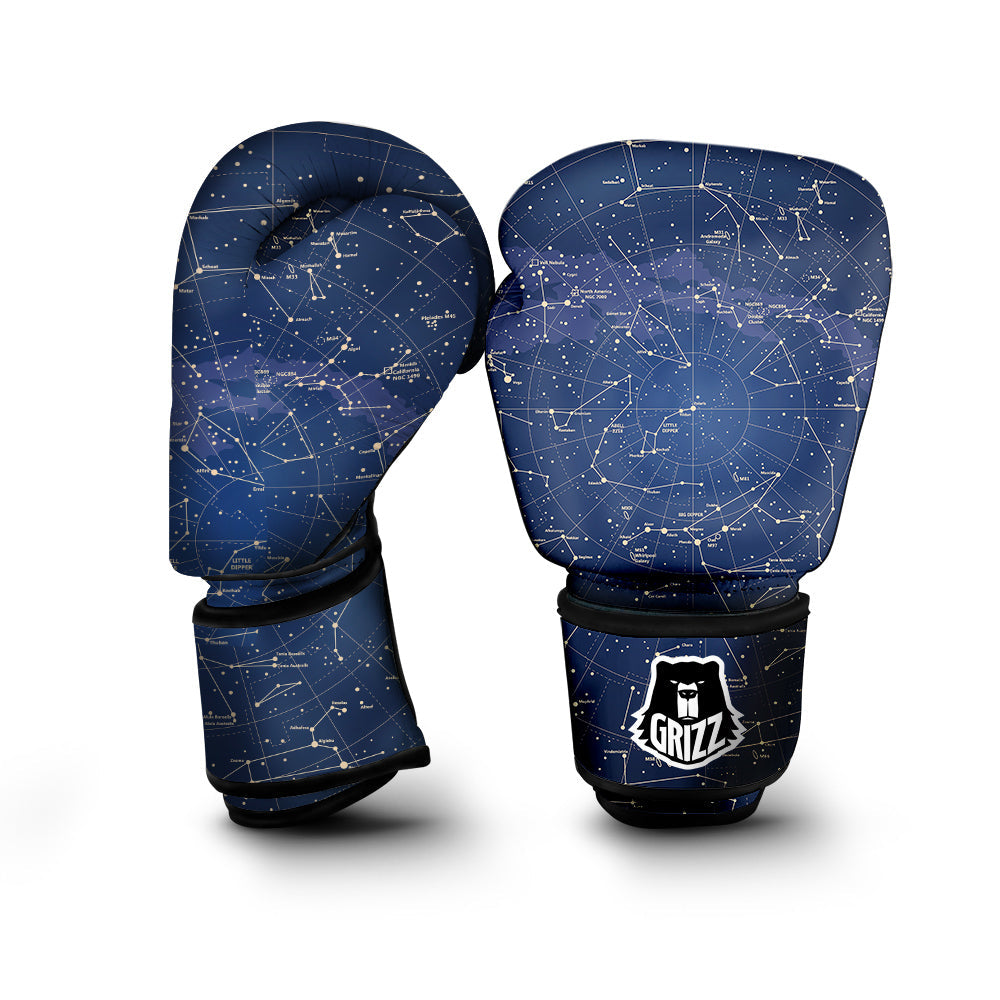 Sky Map Constellation Print Boxing Gloves-grizzshop