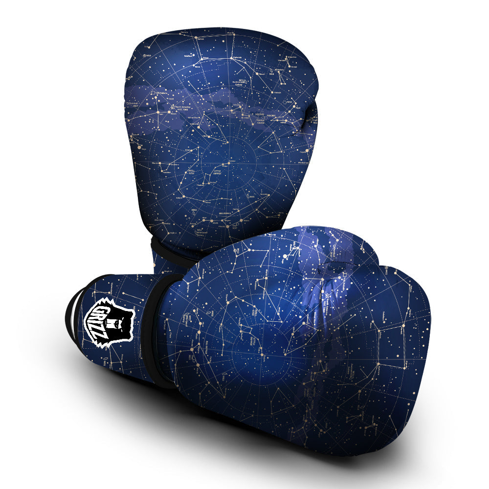 Sky Map Constellation Print Boxing Gloves-grizzshop