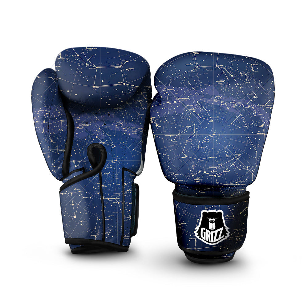 Sky Map Constellation Print Boxing Gloves-grizzshop