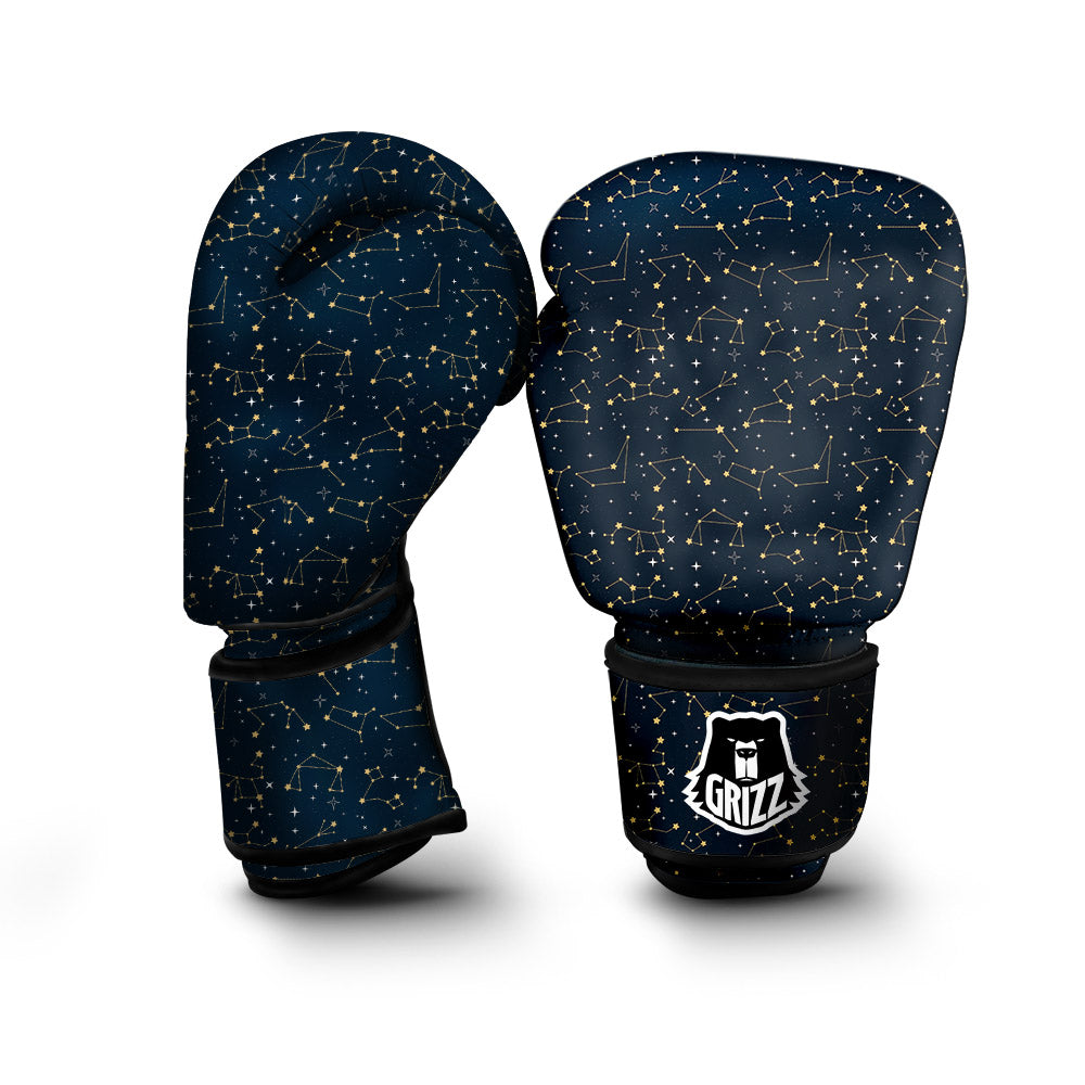 Sky Map Constellation Print Pattern Boxing Gloves-grizzshop