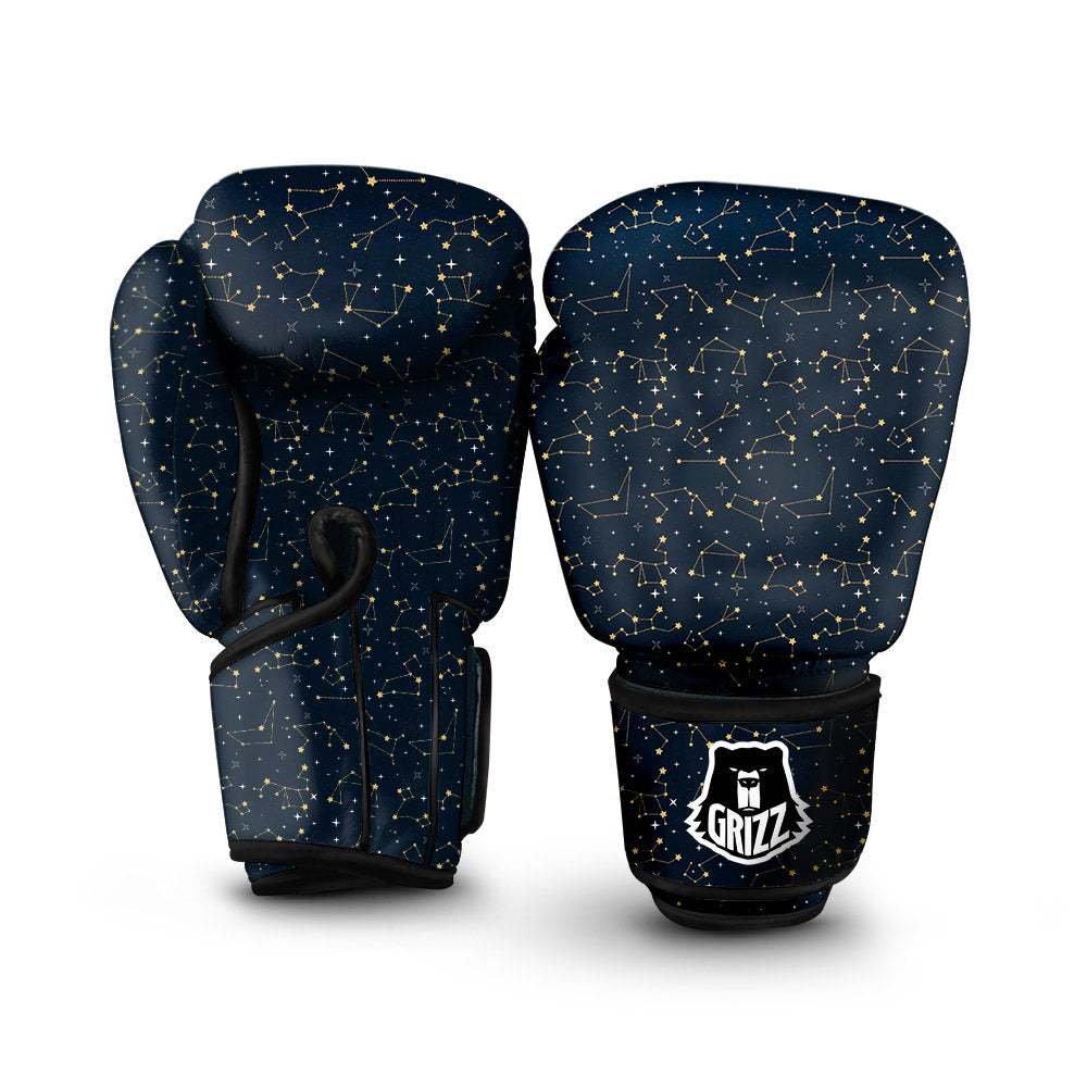 Sky Map Constellation Print Pattern Boxing Gloves-grizzshop