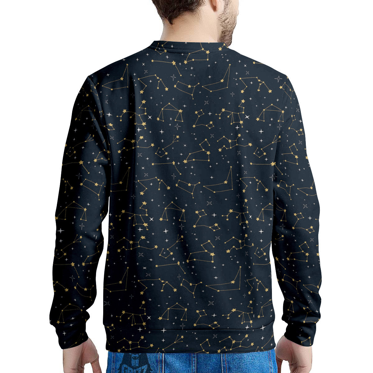 Sky Map Constellation Print Pattern Men's Sweatshirt-grizzshop