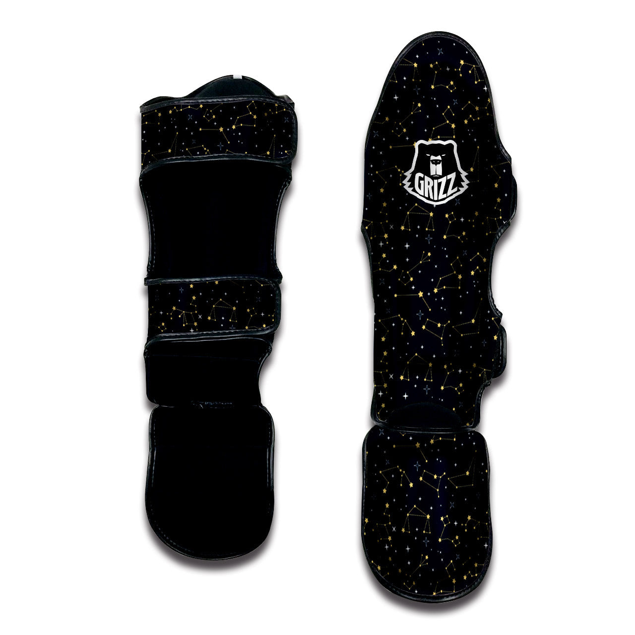 Sky Map Constellation Print Pattern Muay Thai Shin Guards-grizzshop