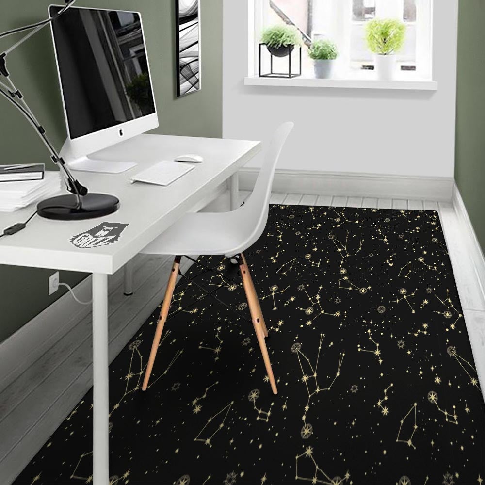 Sky Star Print Pattern Floor Mat-grizzshop