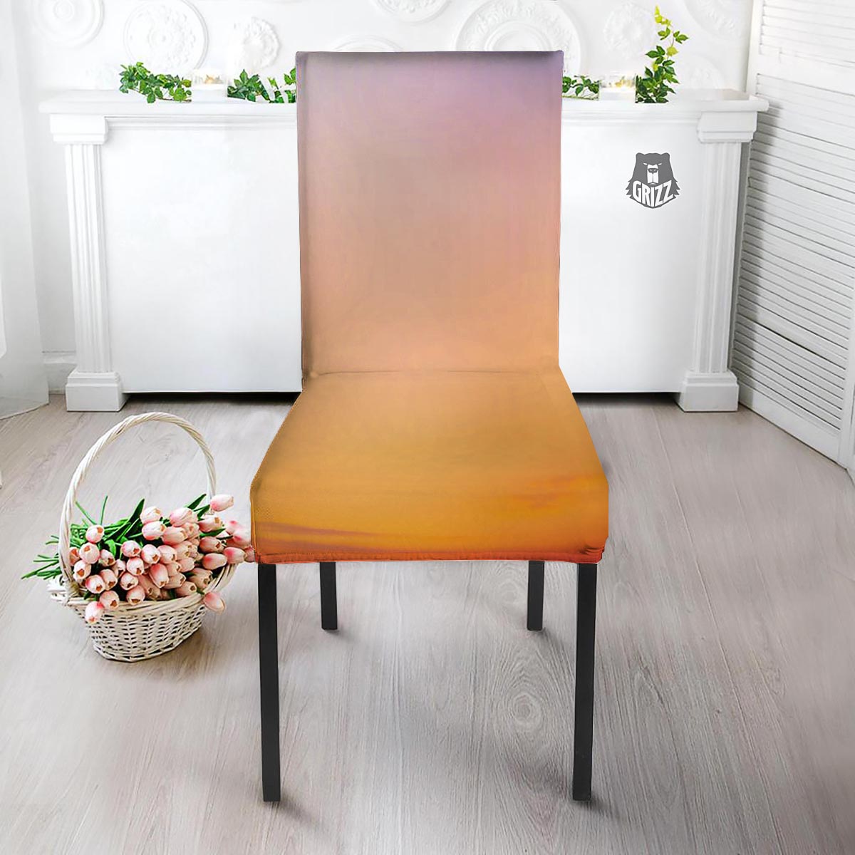 Sky Sunrise Print Dining Chair Slipcover-grizzshop