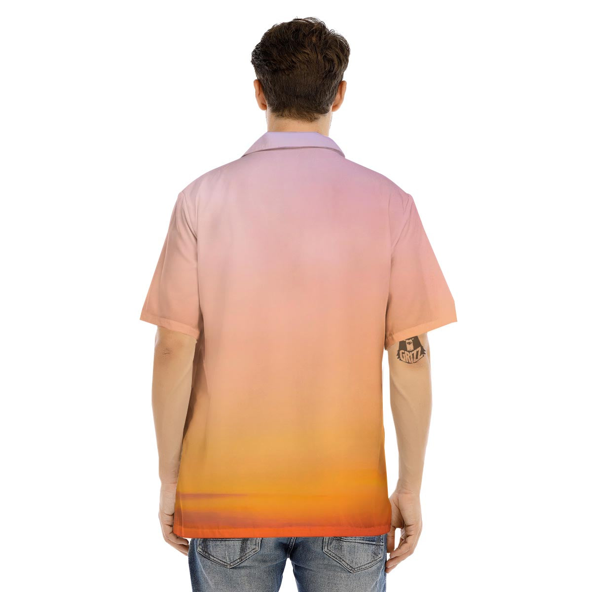 Sky Sunrise Print Men's Hawaiian Shirt-grizzshop