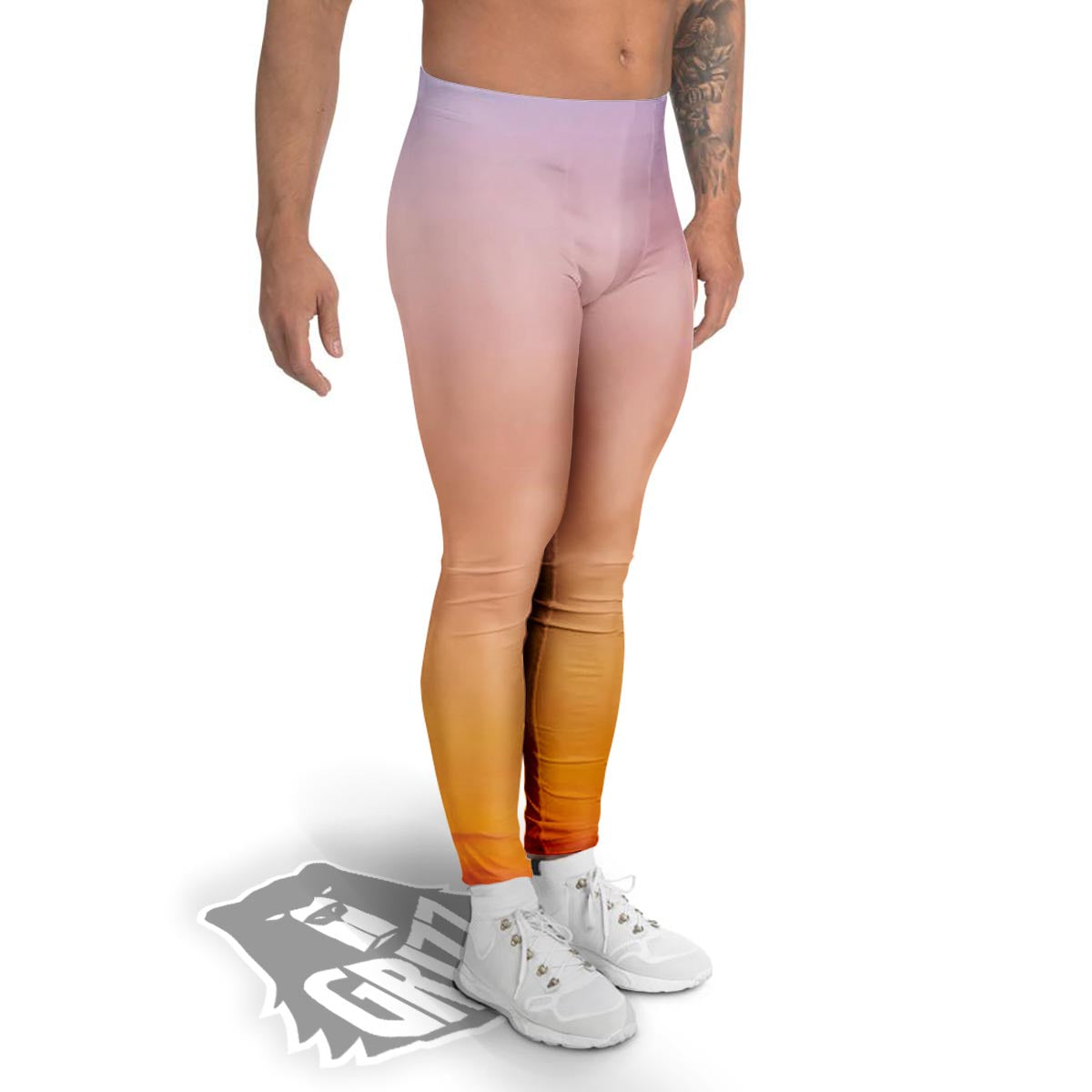 Sky Sunrise Print Men's Leggings-grizzshop