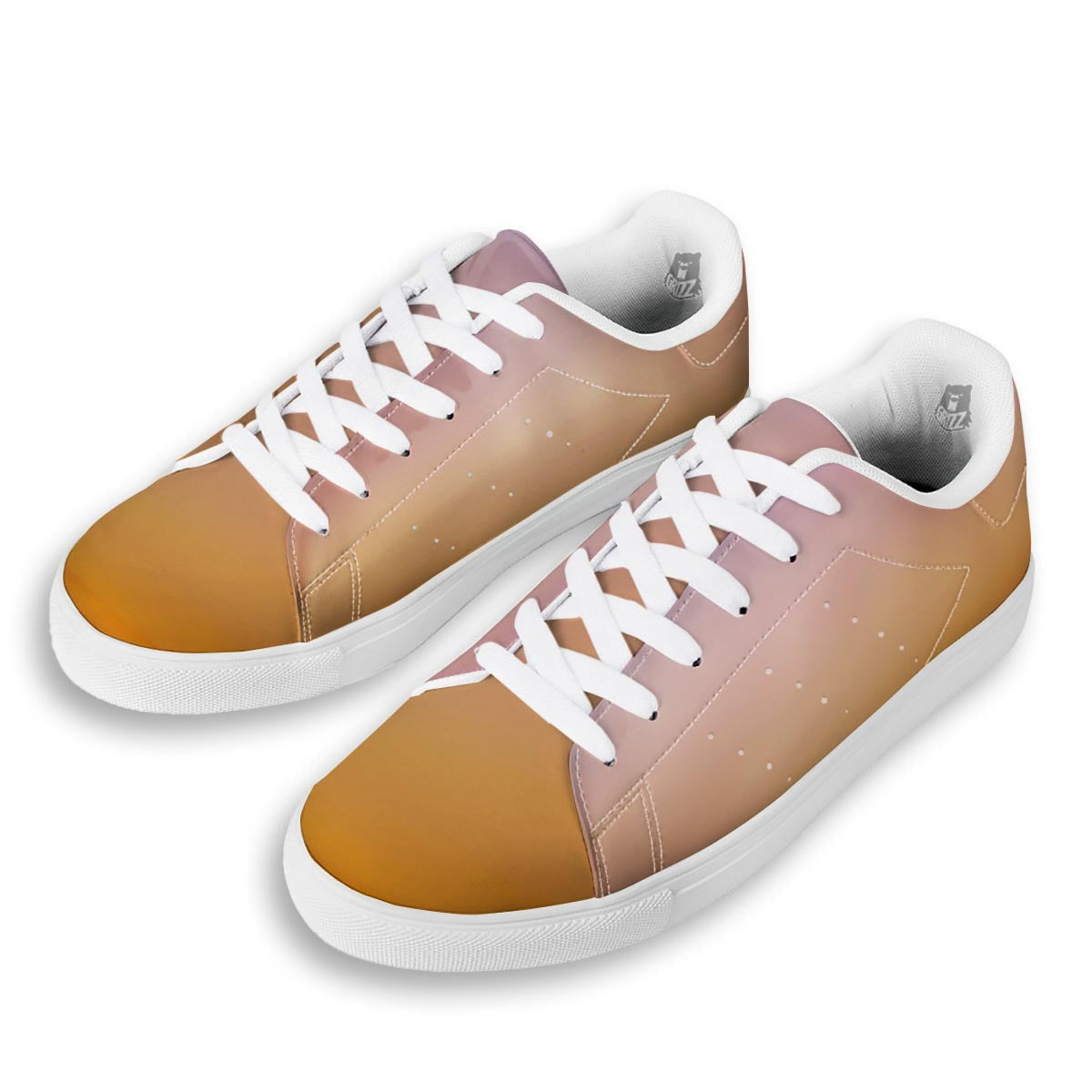 Sky Sunrise Print White Low Top Sneakers-grizzshop