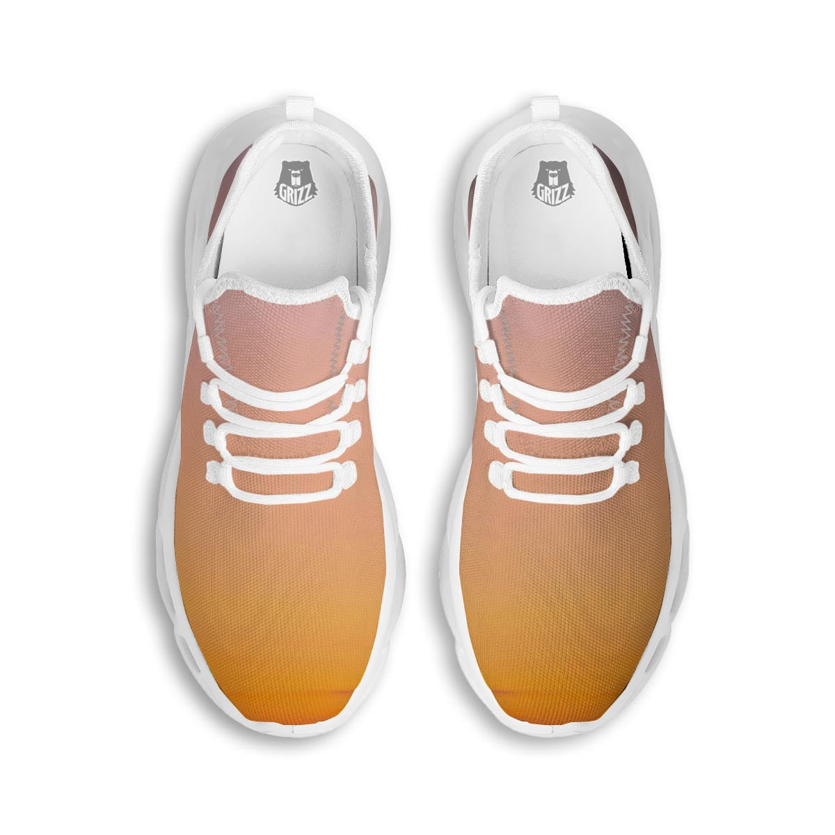 Sky Sunrise Print White Running Shoes-grizzshop