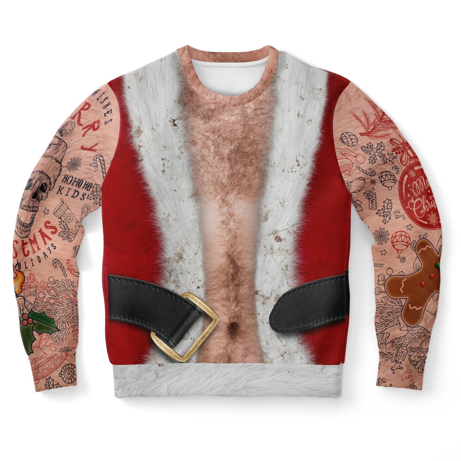 Sleeveless Bad Santa Custome Ugly Christmas Sweater-grizzshop